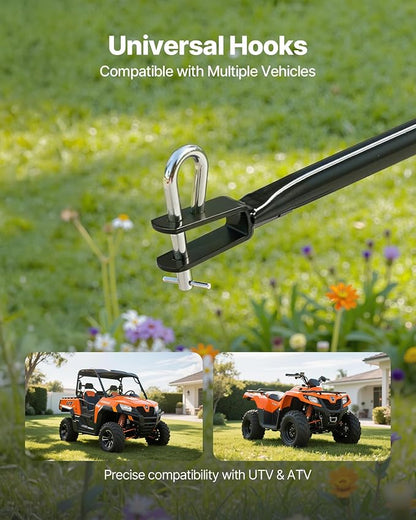 VEVOR Tow Behind Broadcast Spreader, 130LBS Capacity, Tow/Push Garden Spreader with 13 in Tires, 30 Adjustable Setting & 9.8 ft Spreading Width, Lawn Spreaders for Seed, Fertilizer, Salt, Ice Melt