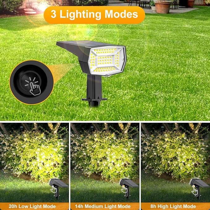 Fabrito Solar Spot Lights Outdoor Waterproof 9 Pack