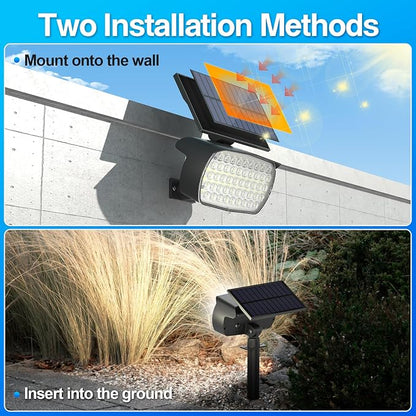 108 LED Solar Spot Lights Outdoor, Solar Lights Outdoor IP65 Waterproof, 3 Modes Solar Landscape Spotlights, Large Solar Powered Panel Lights for Garden Yard Pathway(Cool White/6 Pack)