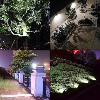 Solar Lights Dusk to Dawn 4400mAh Solar Powered Spotlight Outdoor Waterproof 6000K Wall Mounted Lighting with 16FT Cord for Patio, Flag Pole, Fence, White