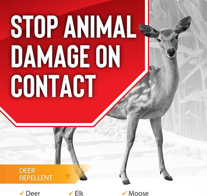 Deer Stopper, Liquid Animal Stopper Repellent, All Natural, Effective All Year Round, Safe for People and Pets, No Harsh Chemicals, Ready to Use, Deer & Moose Repellent - 32 oz. Trigger