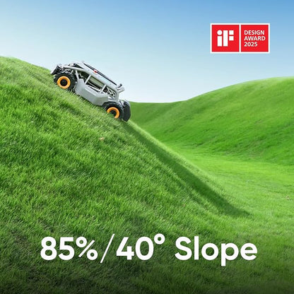 Mowrator S1 4WD 18Ah Remote Control Lawn Mower with Wide Wheels, All-Season Yard Care, 85% (40°) Slope Climbing, with Leaf Shredding Vacuum, 21" Width, 1.5–4.3" Cutting Height, Up to 1.12 Acres