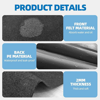6 x 4 FT Outdoor Storage Shed Mat, Shed Flooring Mat with Waterproof PE Backing, Non-Slip, Dustproof Outdoor Floor Mat for Shed, Carport, Garden (Black)