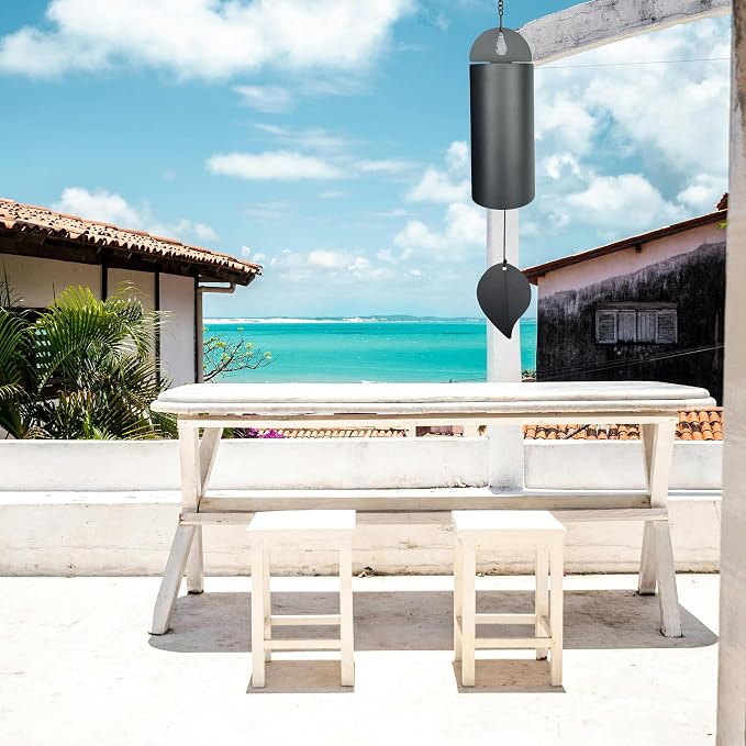Deep Resonance Serenity Bell, Large Deep Tone Wind Chimes for Outside | Unique Serenity Bell with Deep Resonance, Wind Bells with Mute Mode, Memorial Wind Chime for Outdoors, Single Tube Wind Chime