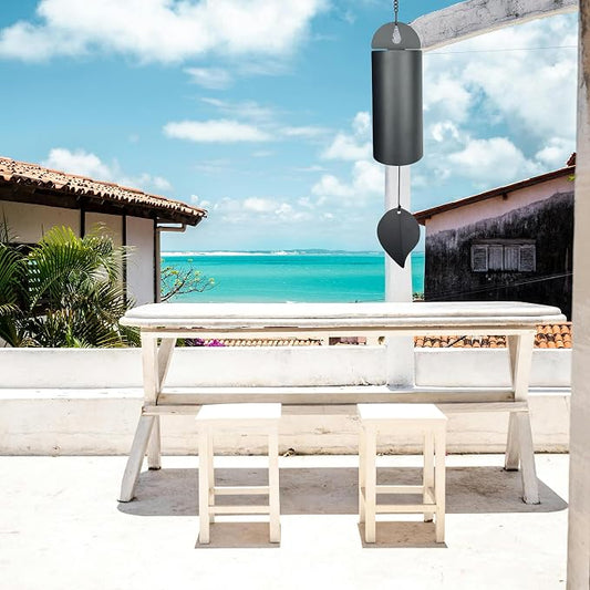 Deep Resonance Serenity Bell, Large Deep Tone Wind Chimes for Outside | Unique Serenity Bell with Deep Resonance, Wind Bells with Mute Mode, Memorial Wind Chime for Outdoors, Single Tube Wind Chime