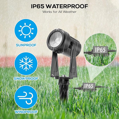 SUNTHIN Outdoor Landscape Lighting with Dusk to Dawn Sensor Controller, 6 Pack