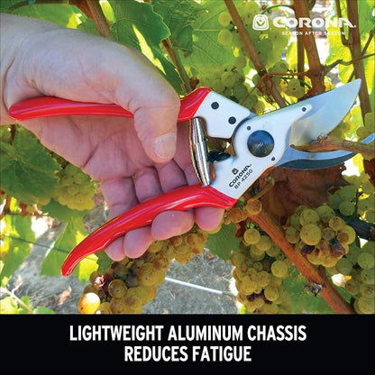 Corona Tools BP 4250 MAXFORGED Aluminum Bypass Pruner, 1-Inch Cut Capacity, Professional Hand Pruning Shears with Replaceable Steel Blade & Ergonomic Angled Head