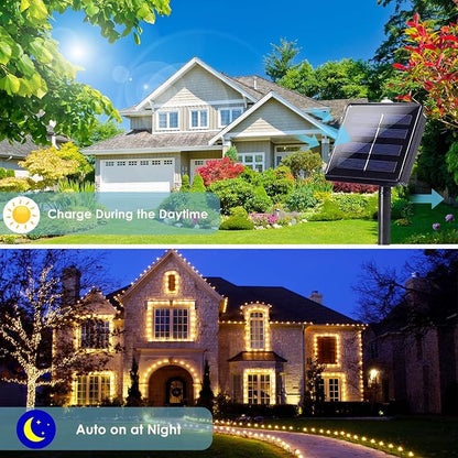 Solar String Lights Outdoor, 2 Pack 400LED 144FT Extra-Long Fairy Lights | 8 Lighting Modes, Copper Wire, Memory Function, Auto On/Off, Waterproof Twinkle Lights for Tree Garden Patio Party Xmas Decor