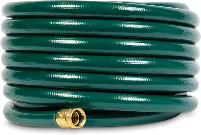 Gilmour Flexogen 3/4 in x 75 ft Garden Hose, Heavy Duty Water Hose, Flexible and Kink Resistant Outdoor Hose, Green | Heavy Duty Build, 500 PSI, Kink-Resistant Layers, Brass Fittings, All-Weather Durability, Made in USA