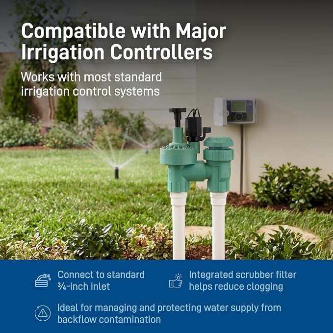 1-Pack Orbit 57623 3/4" FPT 100 Series Anti-Siphon Automatic Sprinkler Valve with Flow Control