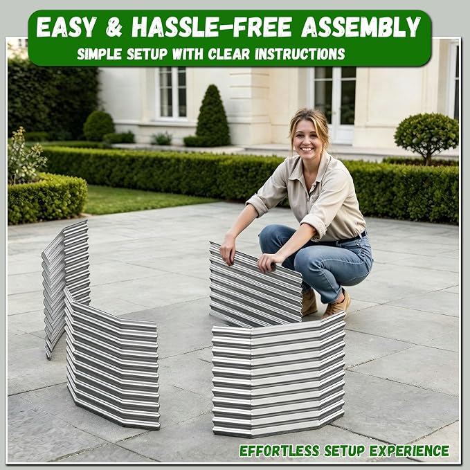 Raised Garden Bed Outdoor Upgrade Oval, 2 Pack Tall 8x4FT Galvanized Steel Raised Beds for Gardening, Above Ground Garden Bed Corrugated Metal for Vegetables and Flowers