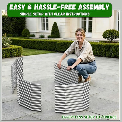Raised Garden Bed Outdoor Upgrade Oval, 2 Pack Tall 8x4FT Galvanized Steel Raised Beds for Gardening, Above Ground Garden Bed Corrugated Metal for Vegetables and Flowers