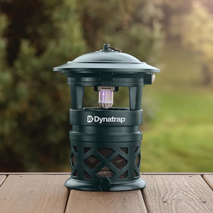 DynaTrap DT1130-GRSR 1/2 Acre Mosquito & Flying Insect Outdoor Trap and Killer – Kills Mosquitoes, Flies, Wasps, Gnats, & Other Flying Insects - Bug Zapper Alternative – Green