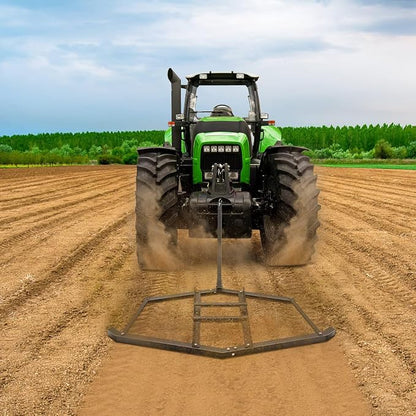 60 Inch Driveway Drag Grader Harrow with 2 Adjustable Bars Driveway Drag Grader for Landscape Leveling or Farm Garden Field