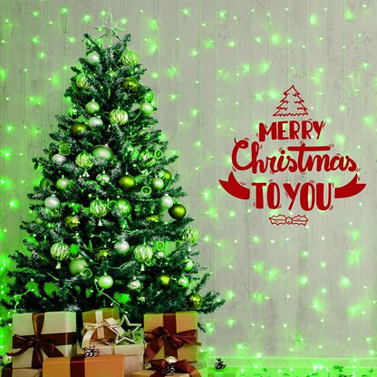 300 Led Green Outdoor String Lights Waterproof St. Patrick's Day Decorations, 108 Ft Led Twinkle Lights for Bedroom, 8 Modes Plug in Fairy Lights for Christmas Room Decor