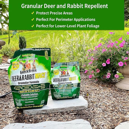 Nature's MACE Deer & Rabbit Repellent 125 lb/Covers 125,000 sq ft. / Repel Deer from Your Home & Garden/Safe to use Around Children, Plants & Produce/Protect Your Garden Instantly