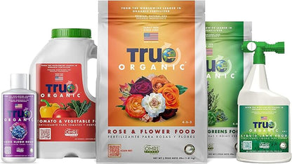 True Organic Blood Meal Granular Fertilizer 3 lbs + Jobe's Organics Granular Garden Fertilizer for Vegetable Gardens 4 lbs