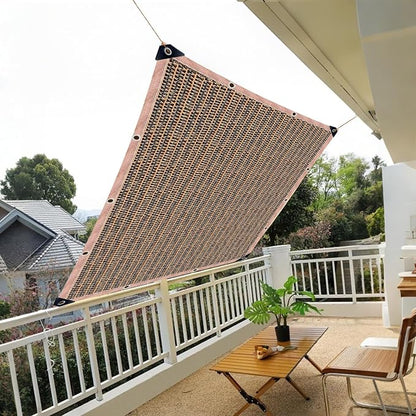 90% Sun Shade Cloth with Grommets, 8 x 20 FT Pergola Shade Cover Canopy, Mesh Tarp Sun Screens for Patio, Outdoor, Garden, Backyard, Mocha
