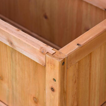 Outsunny Wooden Raised Garden Bed with Trellis, 46" Planter Box, to Grow Vegetables, Herbs, and Flowers for Backyard, Patio, Brown