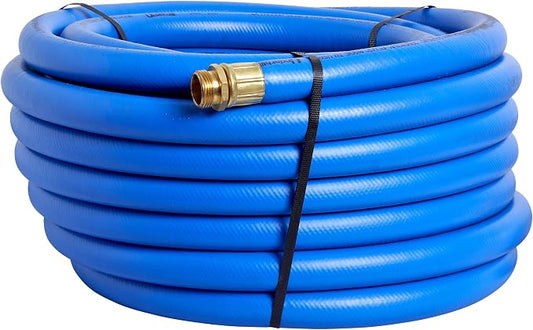 Underhill UltraMax Commercial Garden Water Hose 75 ft, Lightweight, Flexible, Anti-Kink, All Weather, 1200 psi, H10-075B, 1 Inch x 75 ft, Blue