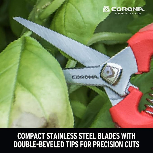 Corona FS 3214D ComfortGEL Leaf & Stem Micro Snips, Pack of 1, Orange