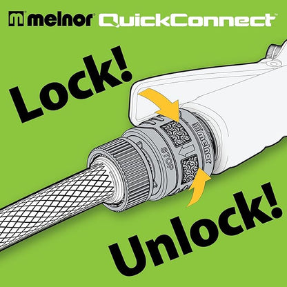 Melnor 65175AMZ 6 Piece Quick Connect Starter Set Connector Bundle, Product Adapter, Product End Connector, Black, Grey