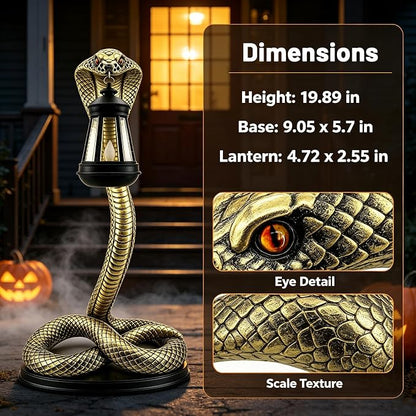 Halloween Decor Solar Snake Garden Statue,19.89'' Snake for Yard Lawn Garden Patio Scary Halloween Decorations,Indoor Haunted House Prop and Home Party Decor