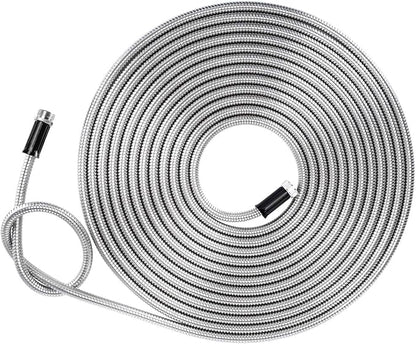Beaulife Metal Garden Hose 100 ft Flexible No Kink Lightweight RV Drinking Water Hose Extension Leader Hose Heavy Duty Outdoor