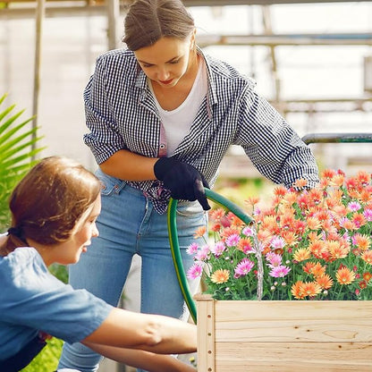 4 FT Outdoor Wooden Raised Garden Bed, Elevated Large Planter Box with Legs for Vegetable/Flower, Standing Growing Bed for Gardening/Backyard/Patio/Balcony, Natural