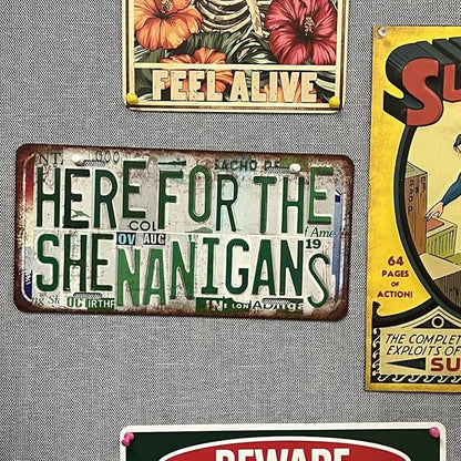 Vintage Wall Decor Restricted Area Do Not Enter License Plate | Metal Sign Tin Signs