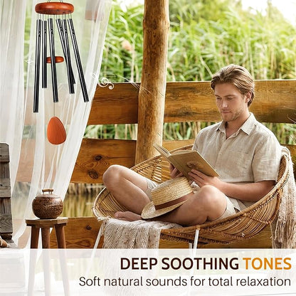 Wind Chimes for Outside, Fathers Day Dad Gifts for Men & Gifts for Women, Mom, Grandma, Deep Tone Soothing Melodic Chimes, Memorial & Sympathy Wind Chimes, Suitable for Garden, Porch & Patio Decor