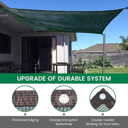 Shade Cloth, 10FT X 20FT 70% Green Outdoor Woven Sun Shade with Grommets, Durable Breathable Netting Shading Antifreezing for Patio, Garden, DIY Home, Plants Cover, Greenhouse, Dog Kennel