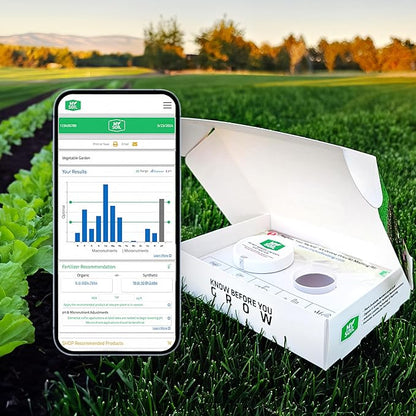 MySoil Soil Test Kit, Unlock Your Lawn & Garden Potential, Complete & Accurate Nutrient and pH Analysis with Recommendations Tailored to Your Soil and Plant Needs