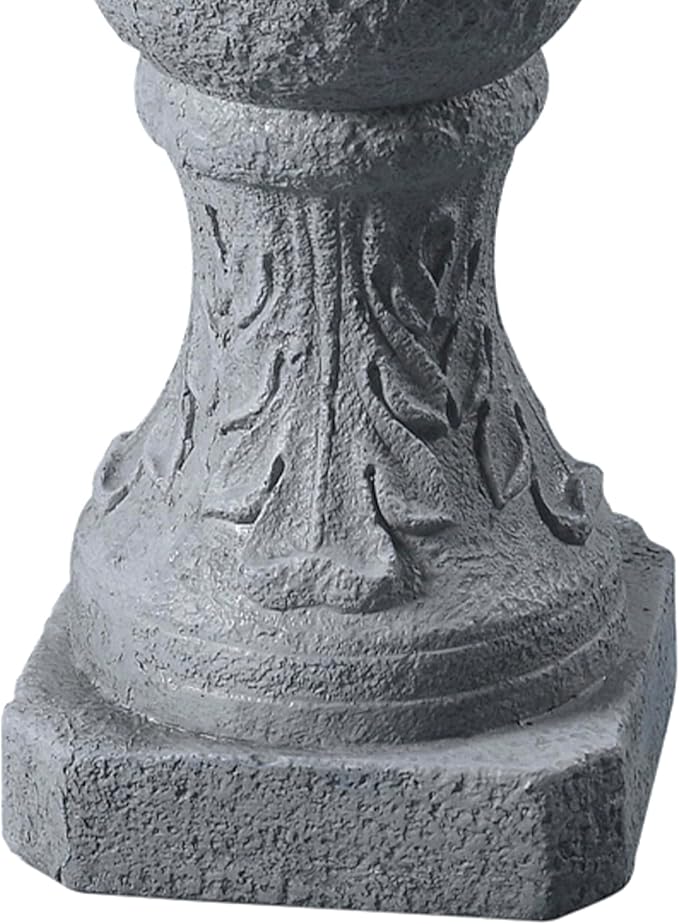 Teamson Home 52.56 in. Outdoor Two-Tier Water Fountain with Realistic ICY Stone Texture for Outdoor Living Spaces Creating a Calming Oasis for Gardens, Landscaping, Patios, Balconies, Lawns, Gray | Realistic ICY Stone Texture, For Gardens, Landscaping,...