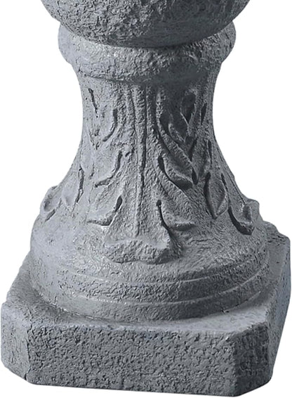 Teamson Home 52.56 in. Outdoor Two-Tier Water Fountain with Realistic ICY Stone Texture for Outdoor Living Spaces Creating a Calming Oasis for Gardens, Landscaping, Patios, Balconies, Lawns, Gray | Realistic ICY Stone Texture, For Gardens, Landscaping,...