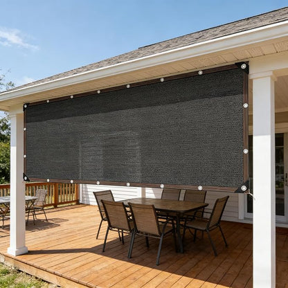 90% Shade Cloth, Chicken Coop Shade Cover, Sturdy Sunblock Mesh Tarp with Grommets for Patio Plants Greenhouse Kennel Porch Pergola Sun Protection Neting Cover, 6.5 x 10 FT