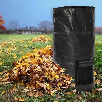 Compost Bin Bags 34 Gallon Garden Compost Bags Outdoor Reusable,Organic Waste Garden Yard Compost Bag Collapsible Leaf Lawn Bags Gardening Container (Black 4pcs)