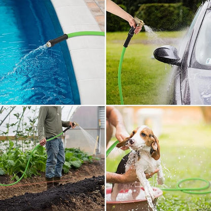 DEWENWILS Garden Hose 25 ft x 5/8", Water Hose with Swivel Handle, Heavy Duty, Lightweight, Flexible Hose for Plants, Car, Yard, 3/4 Inch Solid Fittings, Drinking Water Safe