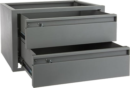Kargo Master 40070 Grey 20" W x 12" H x 13.5" D Steel 2 Drawer Cabinet