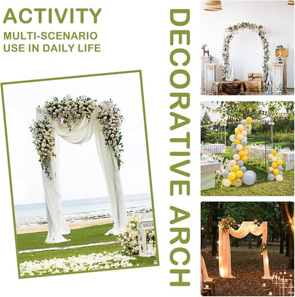 Outvita 7.5Ft Garden Arch Arbor, Steel Frame Stand Trellis, Arbour Archway for Wedding Ceremony Decoration Plant Climbing Rose Vines Lawn Courtyard Patio Pathway Black
