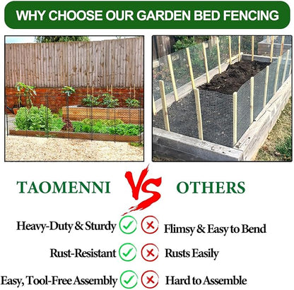 8 Panels Chicken Wire Plant Protectors, 19ft(L) x 24in(H) Plant Protectors from Animals, Raised Garden Bed Fencing, Garden Protection Bunny Barricades from Chicken Squirrels for Vegetables
