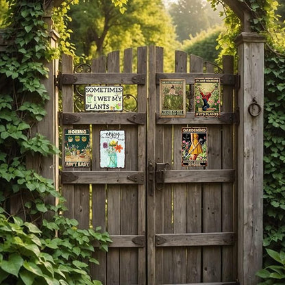 Garden Metal Signs For Outside Garden Wall Art Outdoor Patio Sign Vintage Flower Tin Sign Enjoy The Little Things Funny Garden Signs Decorative Outdoor Farmer Market Decor 8x12 Inch