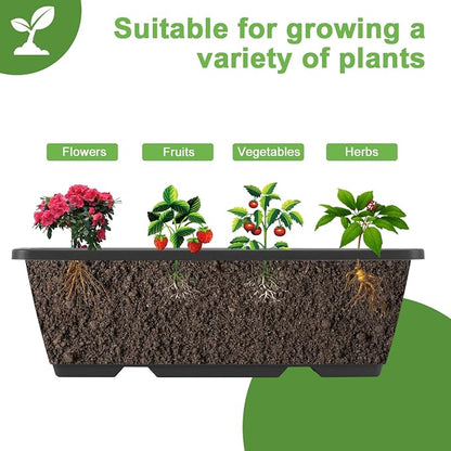 5 Tier Vertical Raised Garden Bed Planter Box, Vertical Raised Bed with Drainage Holes for Indoor Outdoor Herbs Flowers Vegetables Plants, Grey