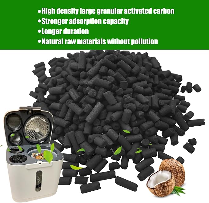 Odor Absorbing Carbon Refills for Fylecen Kitchen Smart Compost Bin | Replacement Activated Charcoal Filters Compatible with Fylecen Electric Kitchen Compost Filter, Kitchen Odor Absorbing Pack