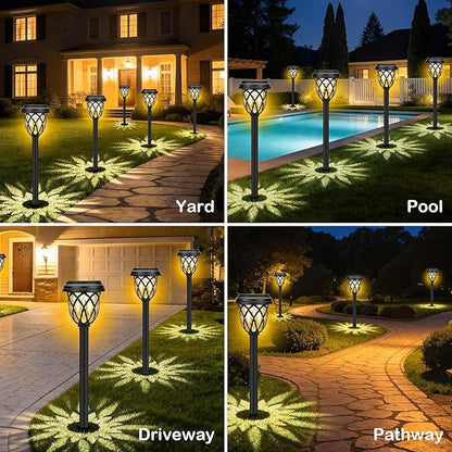 Solar Outdoor Lights, Outdoor Waterproof IP65, Bright Powered by Solar Garden Lights for Patio, Yard, Driveway Decoration (12 Pack