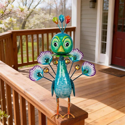 Natelf Metal Peacock Statue Outdoor Garden Yard Patio Decor Gift for Women | Indoor Home Decor Lawn Sculpture Mom Grandma Mother's Day Birthday