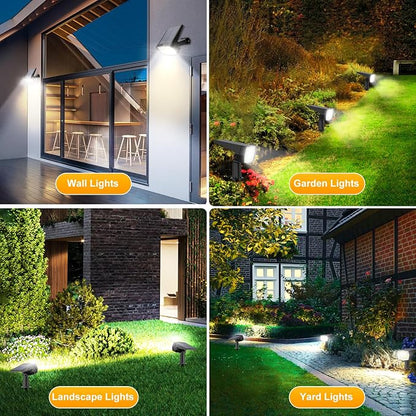 Fabrito Solar Spot Lights Outdoor Waterproof 9 Pack