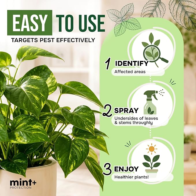 Mint+ Plant Protection Spray (16oz) | Mint-Powered Formula | Helps Protect Plants | Indoor & Outdoor Plants | Easy Spray Application | Made in USA