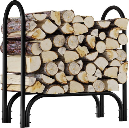 Fire Beauty Firewood Rack Log Holder,Log Storage Holder,Storage Rack,Firewood Stacker for Fireplace Indoor Outdoor(Middle)