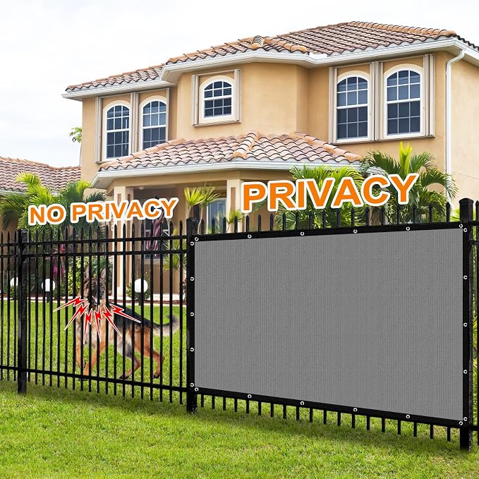 Artpuch 90% Sun Shade Cloth, 8 x 8 FT Pergola Shade Cover Canopy with Grommets, Sun Screen Fabric Tarp for Patio, Outdoor, Garden, Backyard, Light Grey